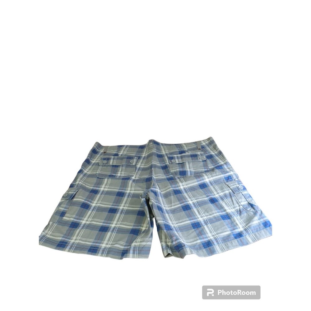 Legend One Men's Plaid Cargo Shorts Size 46 Flat Front, Plaid